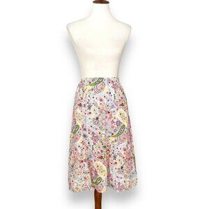 Orvis Multicolor Pure Cotton Pull On Paisley Lined A-Line Skirt Size XL